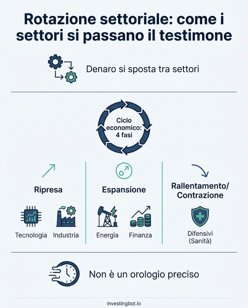 Rotazione settoriale: le fasi del ciclo e i quadranti RRG