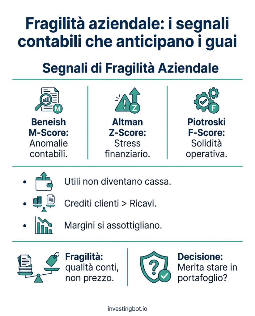 Fragilità aziendale: i segnali contabili che anticipano i guai