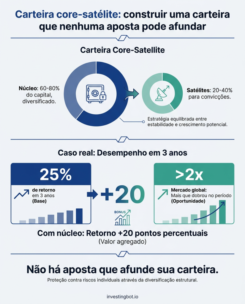 Carteira core-satélite: construir uma carteira que nenhuma aposta pode afundar
