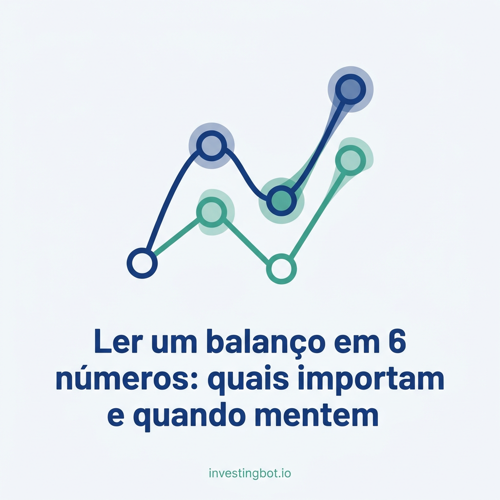 Ler um balanco em 6 numeros: grafico com seis pontos de dados conectados