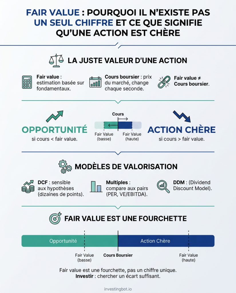Fair value : pourquoi il n'existe pas un seul chiffre et ce que signifie qu'une action est chère
