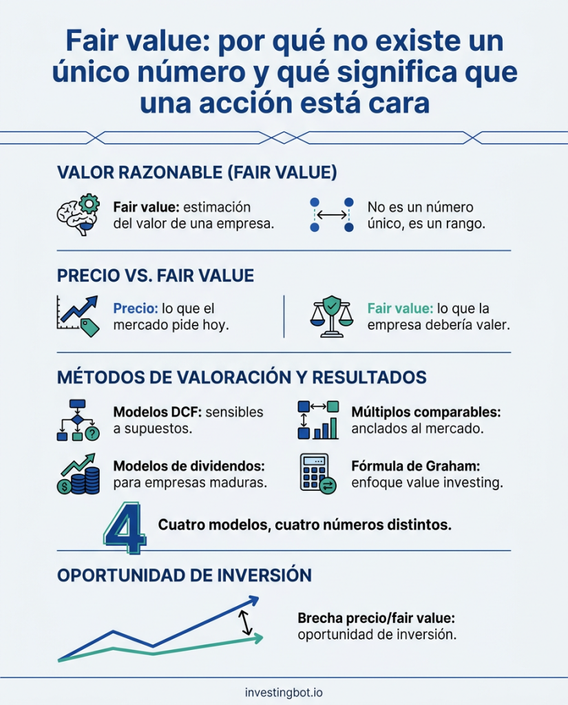 Fair value: por qué no existe un único número y qué significa que una acción está cara