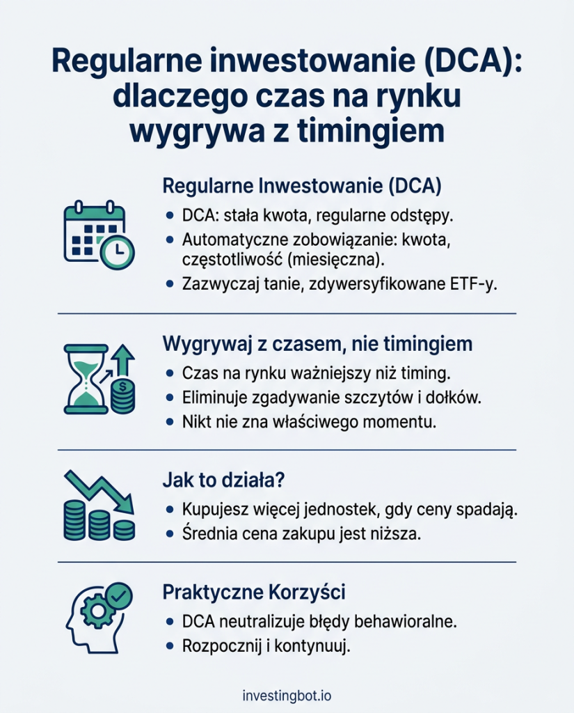 Regularne inwestowanie (DCA): dlaczego czas na rynku wygrywa z timingiem