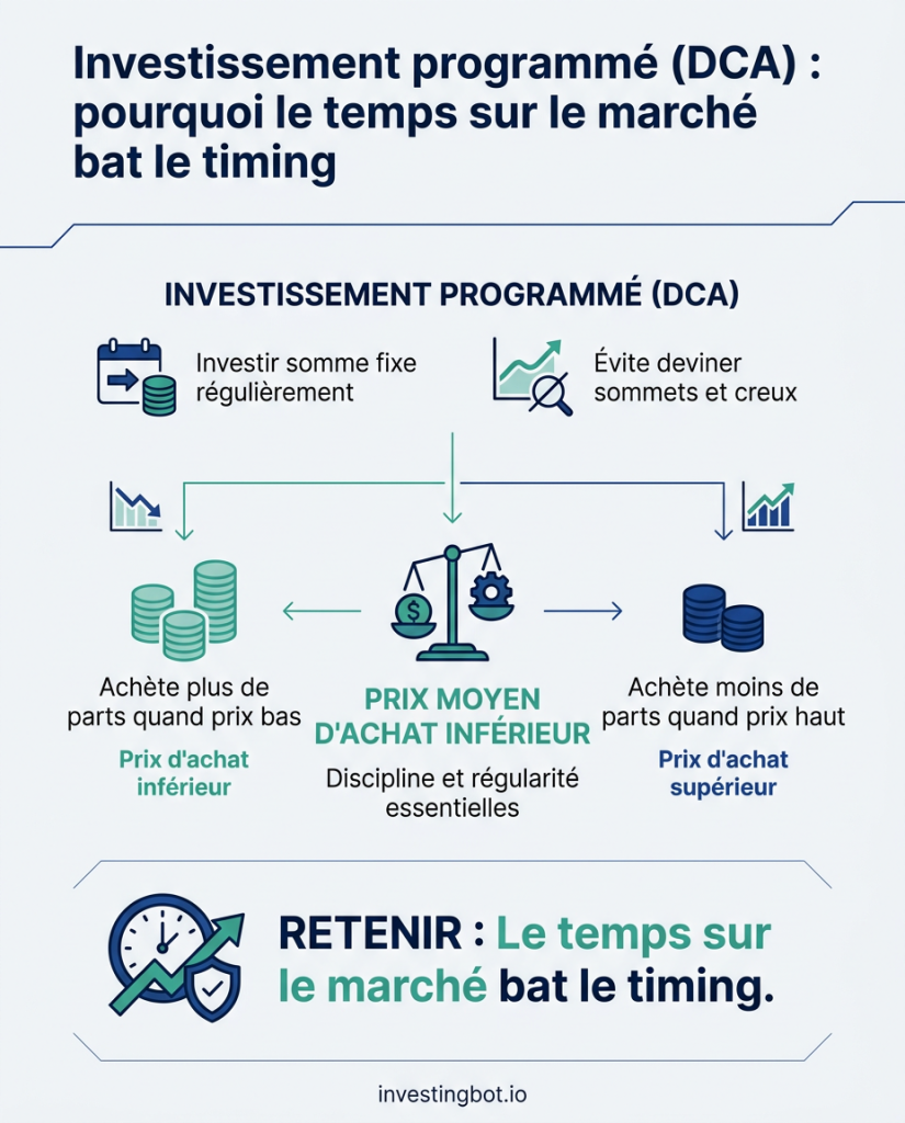 Investissement programmé (DCA) : pourquoi le temps sur le marché bat le timing